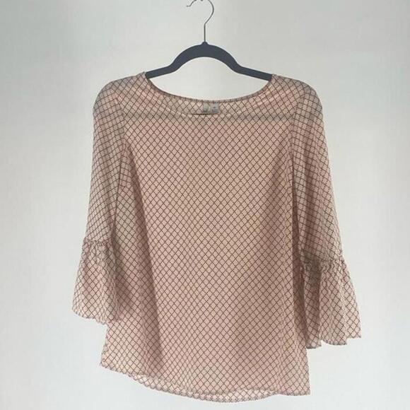 Chic Bell Sleeve Blouse - Feminine Overlay Top - Picture 1 of 2
